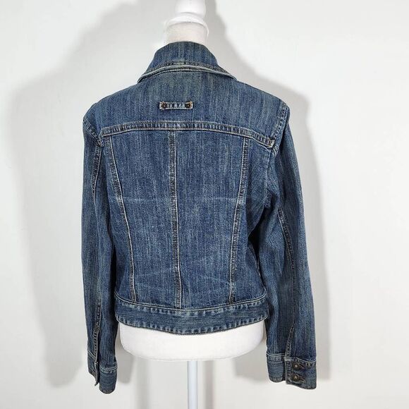 Loft Denim Trucker Jacket Size 8 LOFT Classic Jean Jacket - Picture 5 of 7